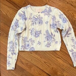Francesca's Collections Floral Sweater
